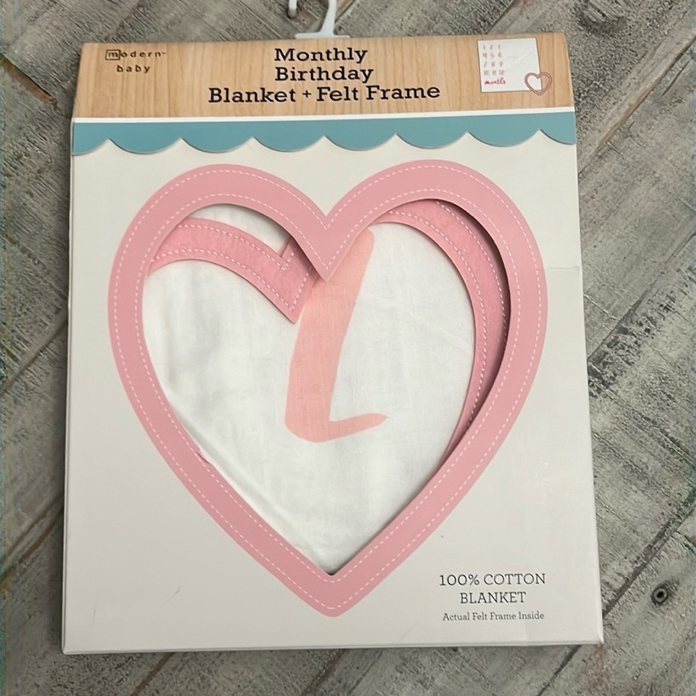 New Baby Milestone Play Blanket, Modern Milestone Blanket